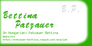 bettina patzauer business card